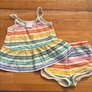 Hanna Andersson Rainbow Striped Kids Matching Set
